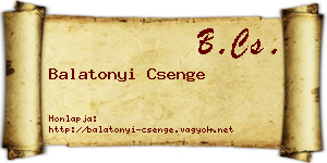 Balatonyi Csenge névjegykártya